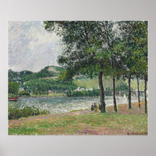 Pissarro - Cours-La-Reine at Rouen Grått Weather Poster