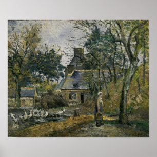 Pissarro - Farm vid Montfoucault 1874 Poster