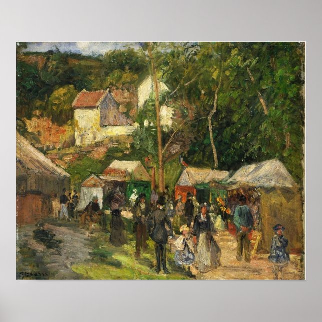 Pissarro - festival vid Hermitage 1876 Poster (Framsidan)
