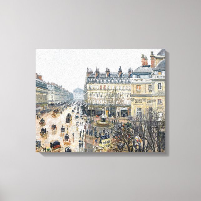 Pissarro - Fransk Theater Square, Paris Canvastryck (Framsida)