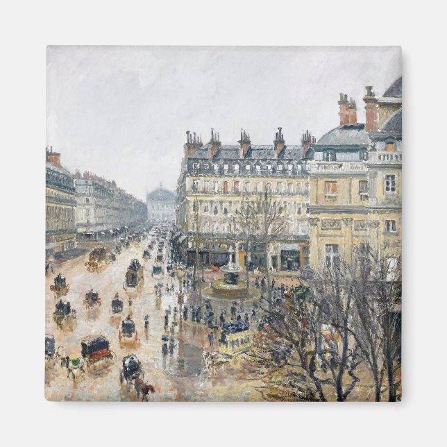 Pissarro - Fransk Theater Square, Paris, Square Magnet (Framsidan)