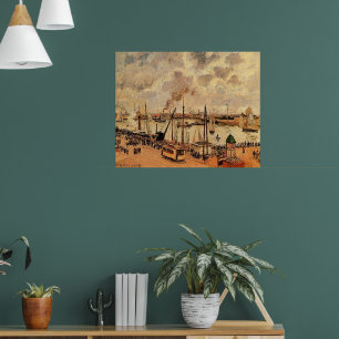 Pissarro - hamnen Le Havre Poster
