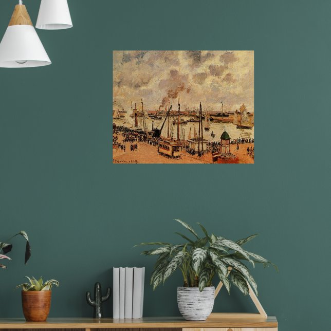 Pissarro - hamnen Le Havre Poster (Vardagsrum 1)
