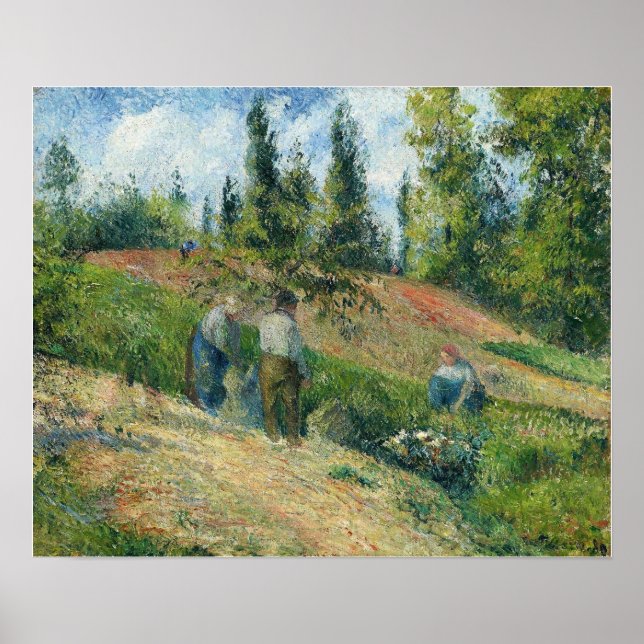 Pissarro - Harvest Pontoise 1880 Poster (Framsidan)