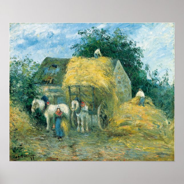 Pissarro - Hay Cart Montfoucault Poster (Framsidan)