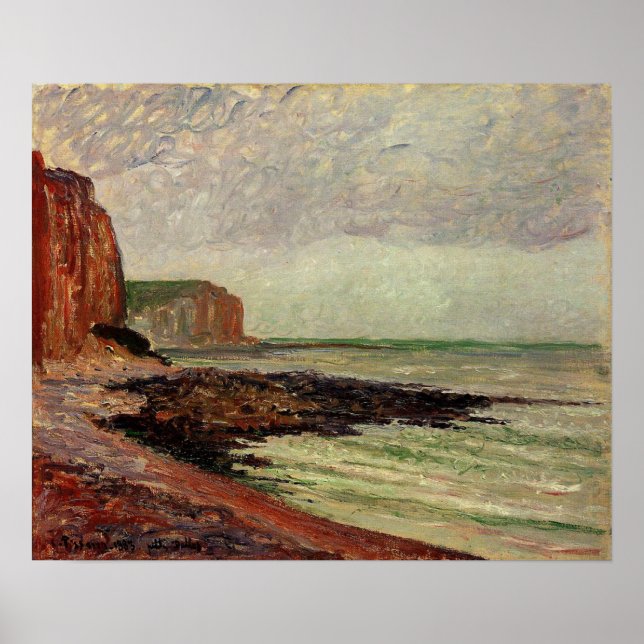 Pissarro - Klippor Vid Petit Dalles 1883 Poster (Framsidan)