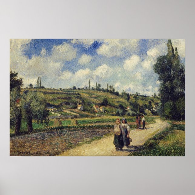 Pissarro - Landskapet nära Pontoise Auvers väg Poster (Framsidan)