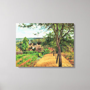 Pissarro - Louveciennes fruktodlingar, bra konst. Canvastryck