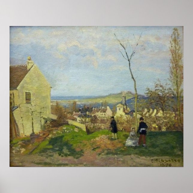 Pissarro - Louveciennes med Mont Valerien bakåt Poster (Framsidan)