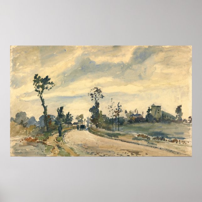 Pissarro - Louveciennes Route De Saint-Germain Poster (Framsidan)