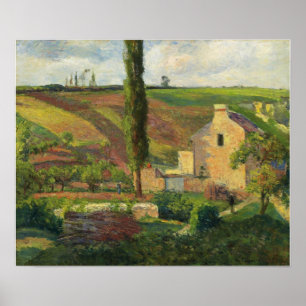 Pissarro - Mathurins Backe vid Hermitage Pontoise Poster
