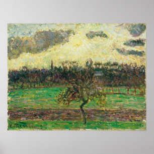 Pissarro - Meadows at Eragny Apple Träd 1894 Poster