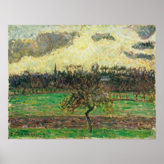 Pissarro - Meadows at Eragny Apple Träd 1894 Poster (Framsidan)