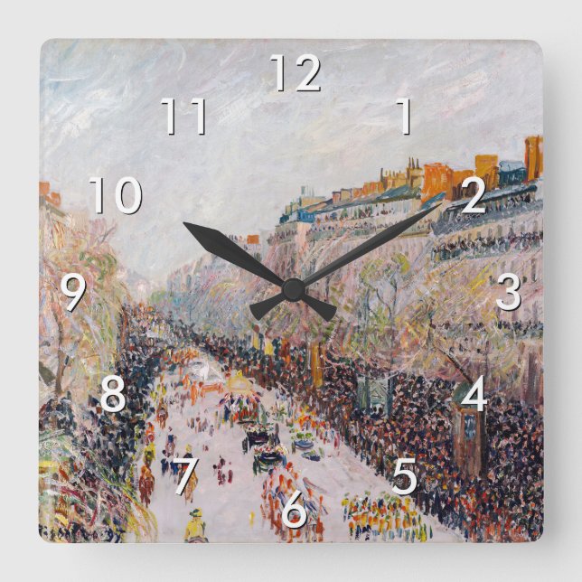 Pissarro - Montmartre, Mardi Gras på Boulevard Fyrkantig Klocka (Framsida)