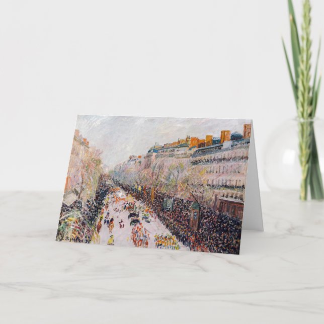 Pissarro - Montmartre, Mardi Gras på Boulevard Kort (Framsida)