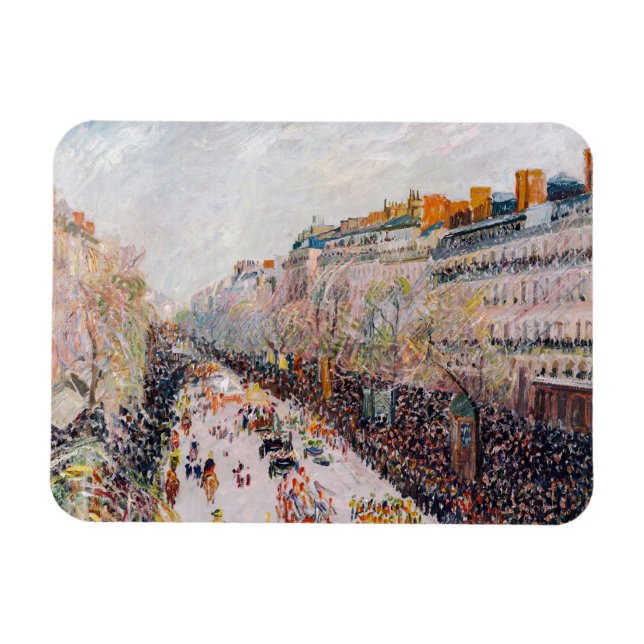 Pissarro - Montmartre, Mardi Gras på Boulevard Magnet (Horisontell)