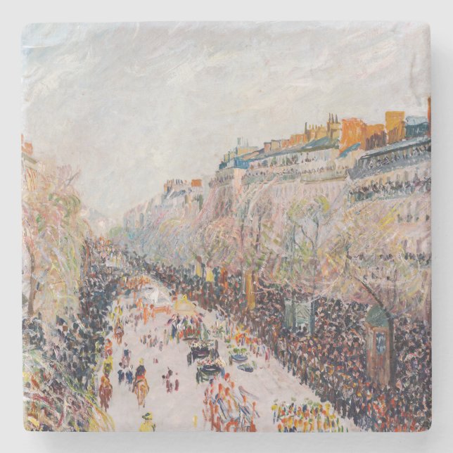 Pissarro - Montmartre, Mardi Gras på Boulevard Stenunderlägg (Framsidan)