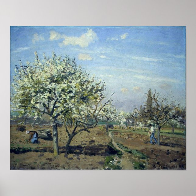 Pissarro - Orchard in Bloom Louveciennes 1892 Poster (Framsidan)