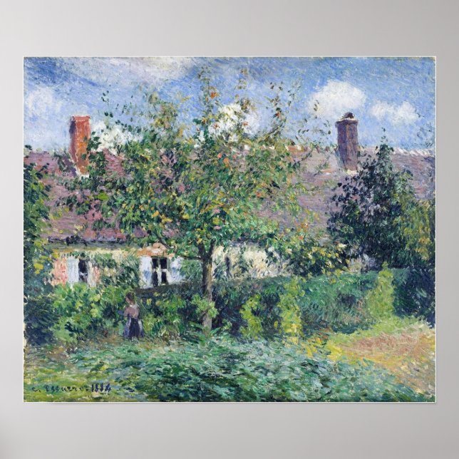 Pissarro - Peasant House at Eragny 1884 Poster (Framsidan)