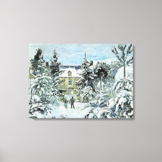 Pissarro - Piettehuset i Montfoucault Canvastryck (Framsida)