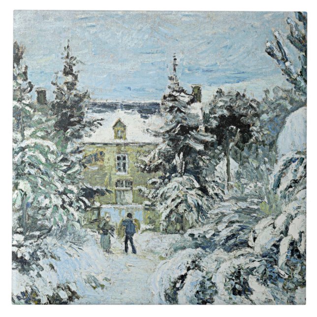 Pissarro - Piettehuset i Montfoucault Kakelplatta (Framsidan)