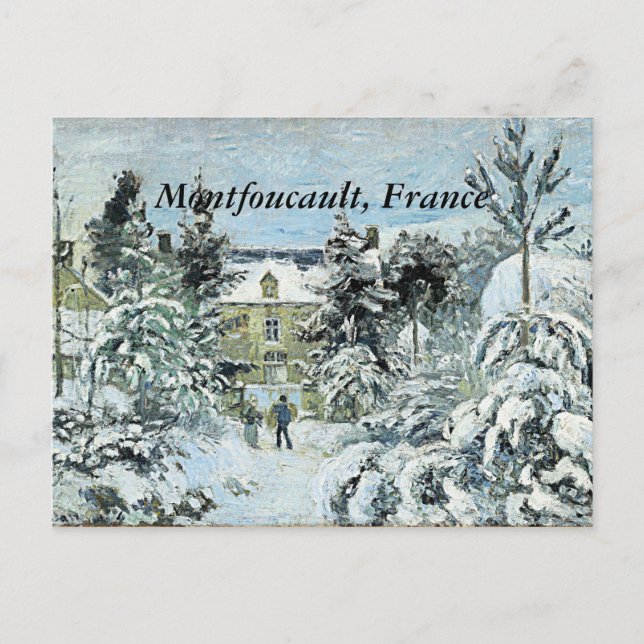 Pissarro - Piettes hus i Montfoucault Vykort (Framsida)