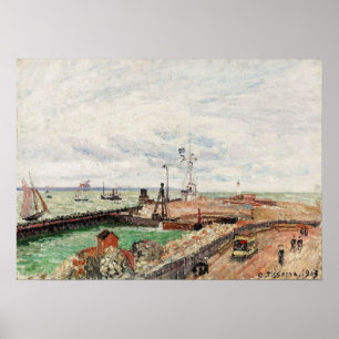 Pissarro - pir och semafor av havre 1903 poster