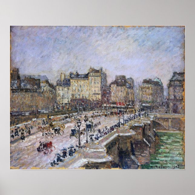 Pissarro - Pont Neuf Snö, effekt 1902 Poster (Framsidan)