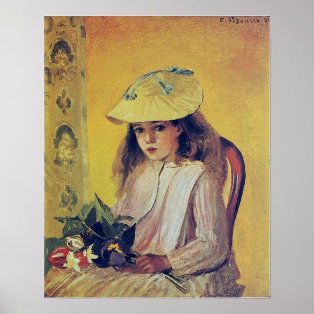 Pissarro - Porträtt vid Jeanne 1872 Poster (Framsidan)
