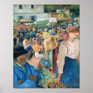 Pissarro - Poultry Market Pontoise 1892 Poster