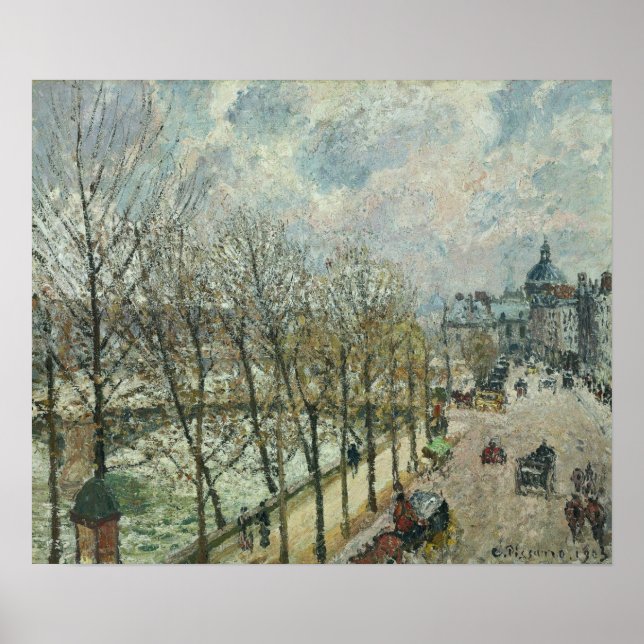 Pissarro - Quai Malaquais och Institutet 1903 Poster (Framsidan)