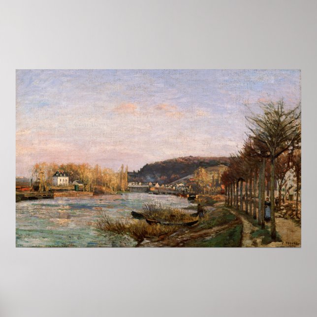 Pissarro - Seine vid Bougival Poster (Framsidan)