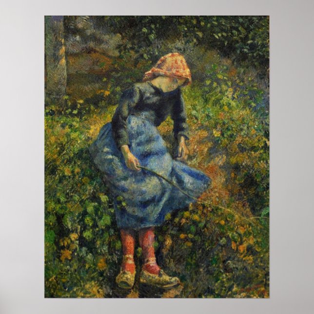 Pissarro - Shepherdes (Young Peasant Girl) 1881 Poster (Framsidan)