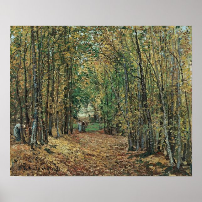 Pissarro - Skogen i mars 1871 Poster (Framsidan)