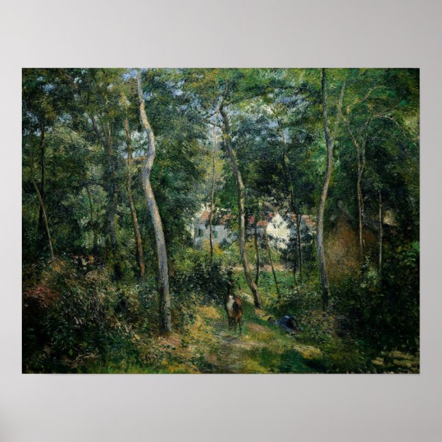 Pissarro - Skogsbryn vid L'Hermitage Pontoise 1879 Poster (Framsidan)