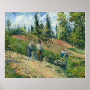 Pissarro - Skörden Pontoise 1880 Poster