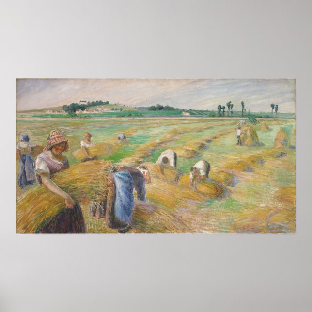 Pissarro - Skörden Poster (Framsidan)