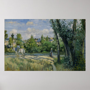 Pissarro - solljus på Pontoise-vägen Poster