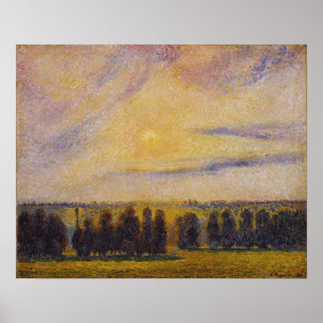Pissarro - Sunset at Eragny Poster (Framsidan)