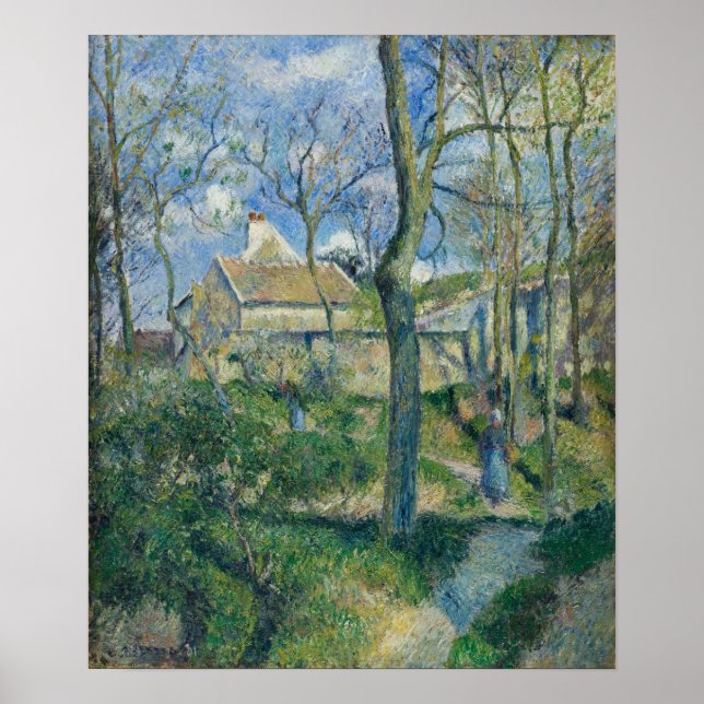 Pissarro - Väg till Les Pouilleux Pontoise Poster (Framsidan)