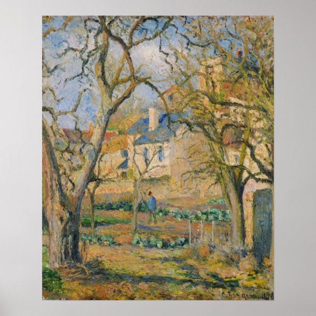 Pissarro - Vegetabiliska Garden Poster (Framsidan)