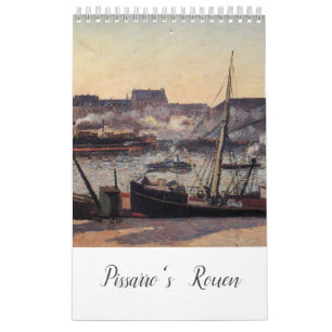 Pissarros kalender för Rouen konst (11" x 7")