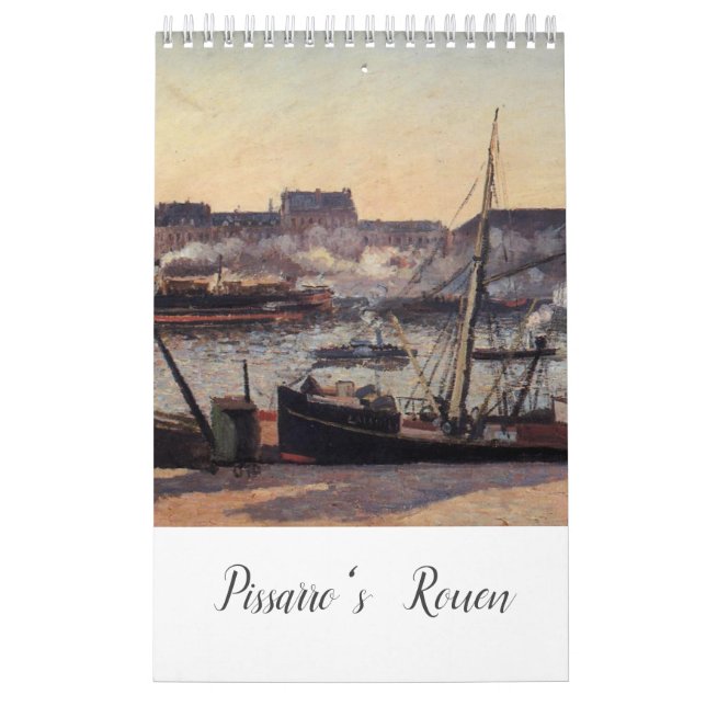 Pissarros kalender för Rouen konst (11" x 7") (Omslag)