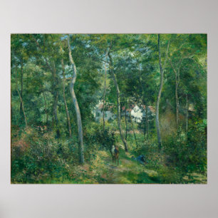 Pissarros Kant vid Skogen nära L'Hermitage Poster