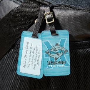 Pisse Fiske vatten-ID-bagagetaggen Bagagebricka