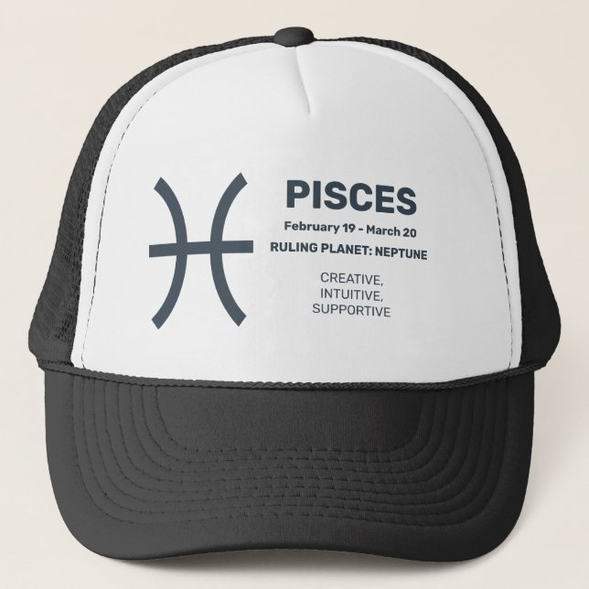 Pisser för anpassade namn/textzodiactecken keps (Framsida)