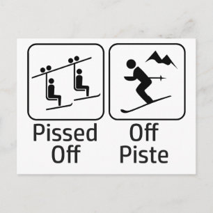 Pisserad av Piste Vykort