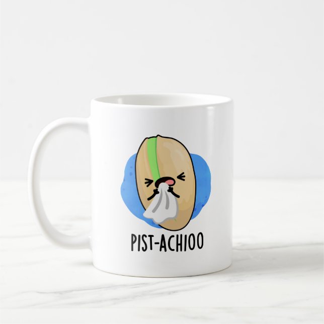 Pist-achioo Funny Snysserande Nöt Pistachio Pun Kaffemugg (Vänster)