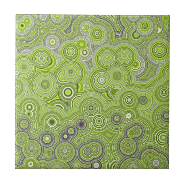 Pistachio Agate Flow – Elegant Abstrakt Mönster Kakelplatta (Framsidan)