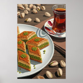 Pistachio baklava. poster